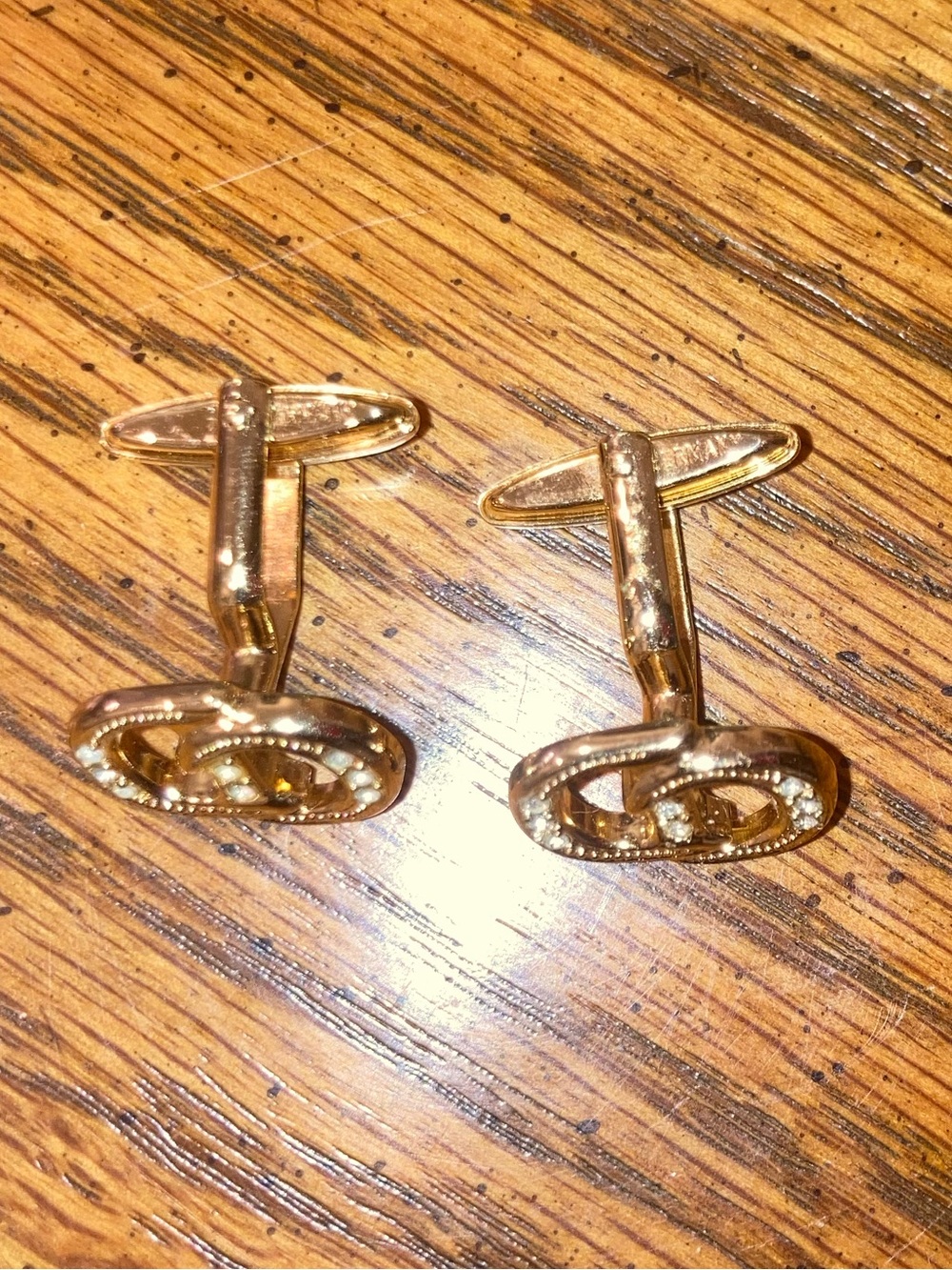 Christian Diof Cuff Links w/ Crystal CD logo Vintage in Original Box - Picture 5 of 8